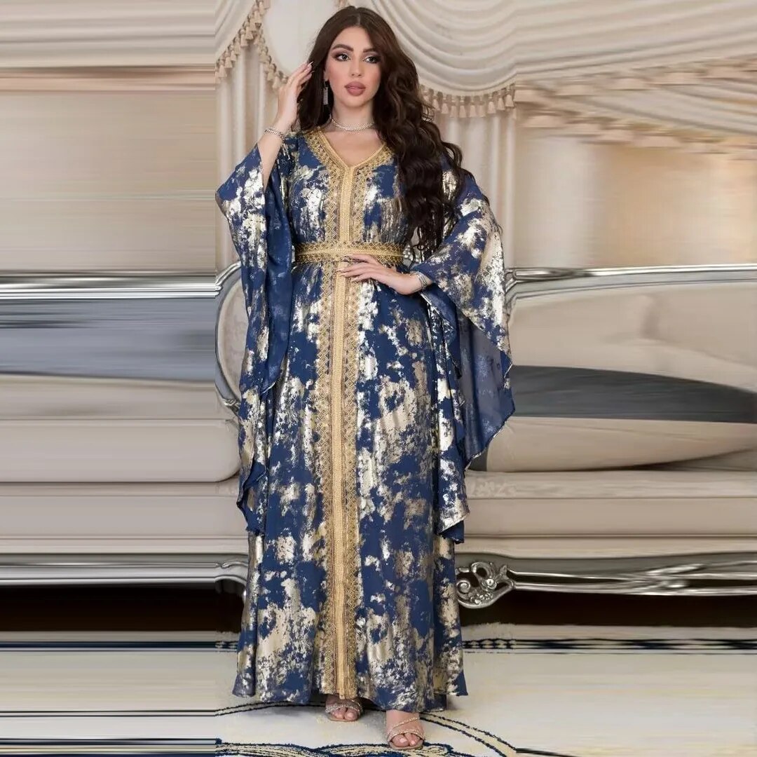 Abaya Sleeve Moroccan Caftan Elegant Gown