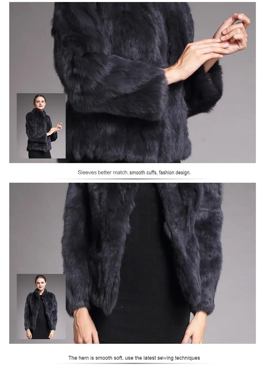 Natural Rabbit Fur Coat