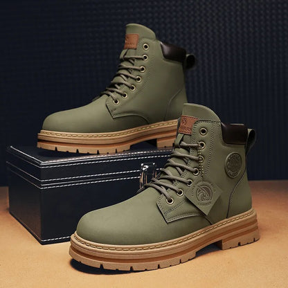 High Top Ankle Lace-Up Retro Boots