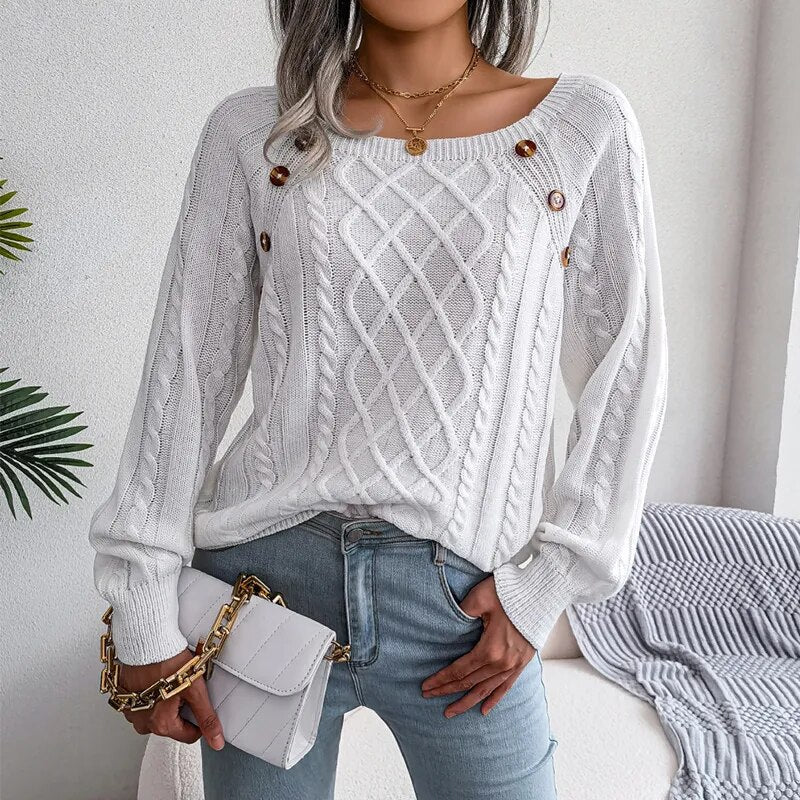 Knitted Pullover Casual Knitwear Long Sleeves Warm Sweater