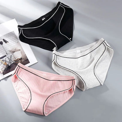 3 pack Cotton Underwear breathable briefs for women