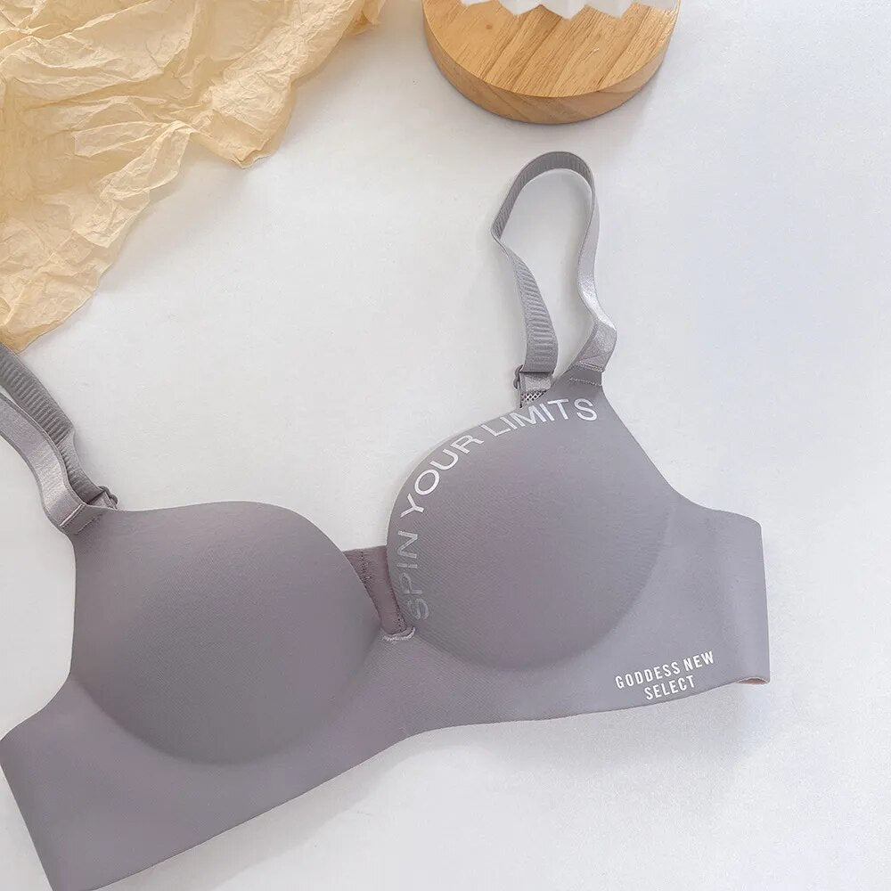 Seamless Bra Push Up Wireless Three Quarters