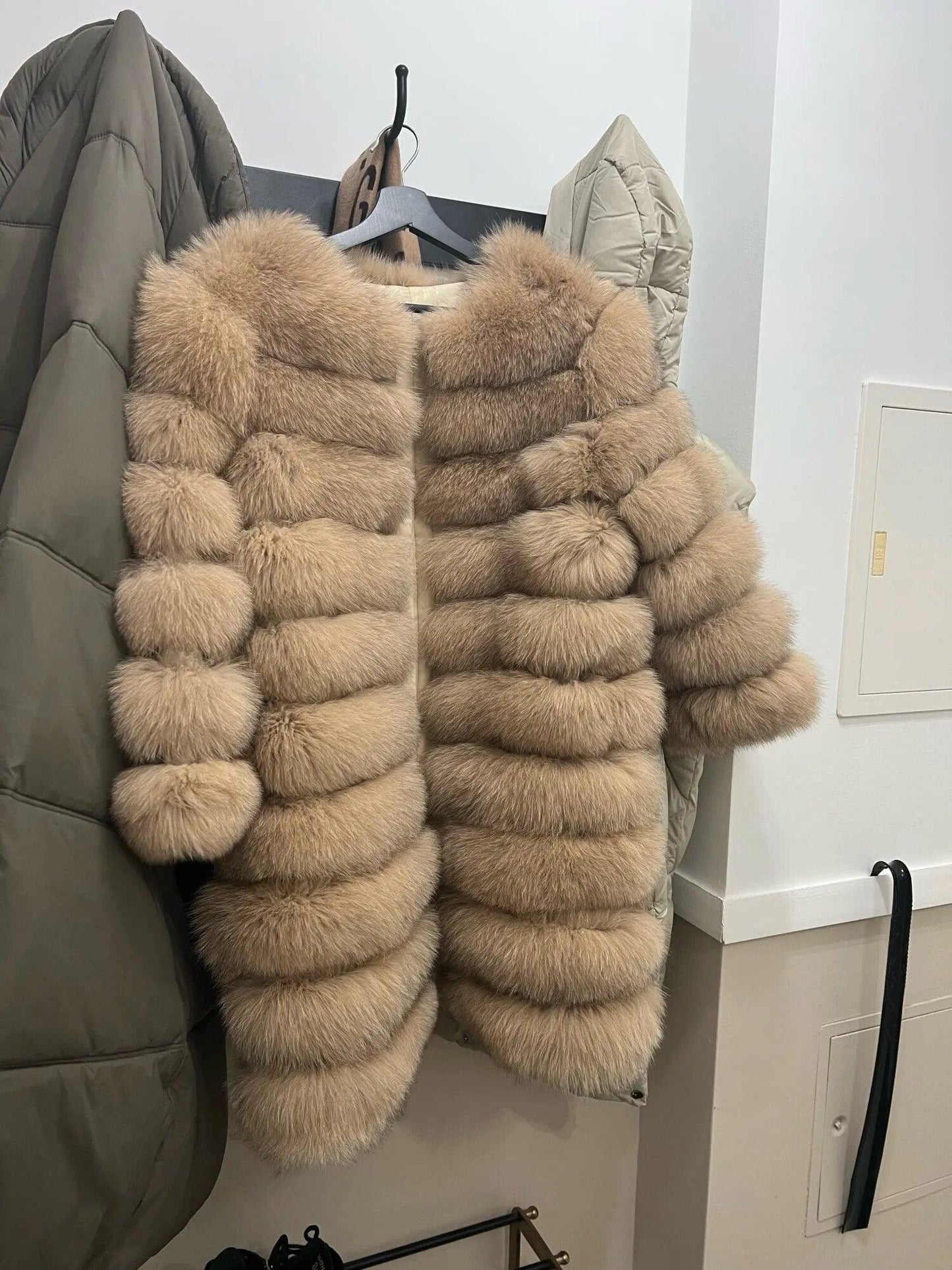 Fox fur down coat high quality