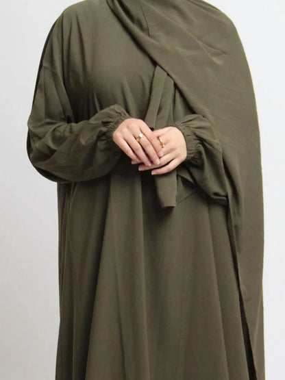 Simple Hooded Abaya Jilbab One Piece Modest Abayas