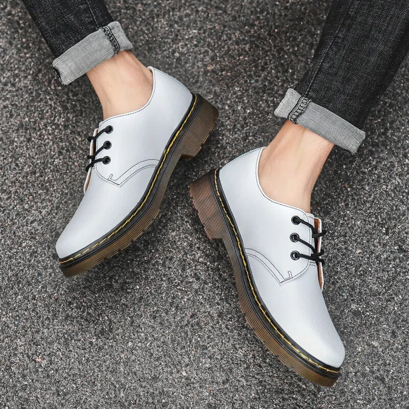 Casual Lace Up Leather Men Shoes