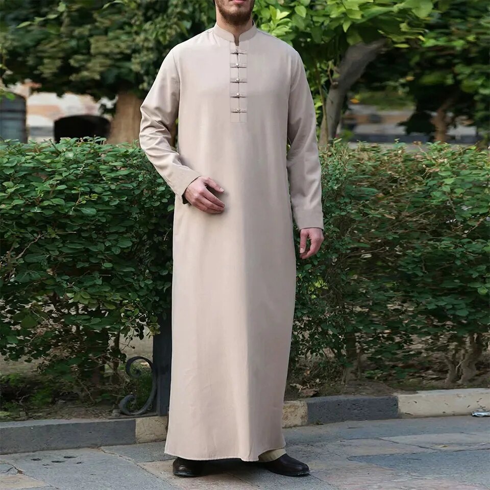 Men Jubba Thobe Saudi Style Qamis Shalwar