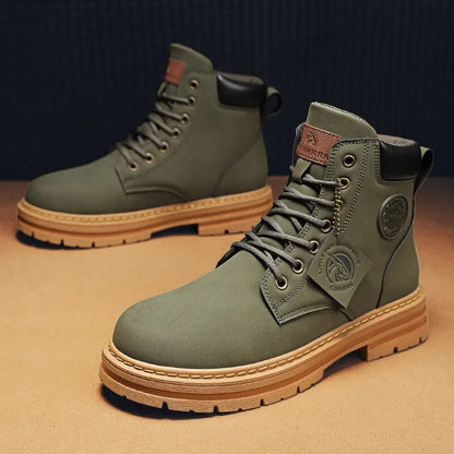 High Top Ankle Lace-Up Retro Boots