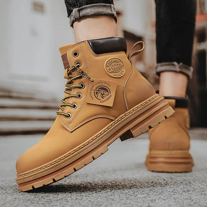 High Top Ankle Lace-Up Retro Boots