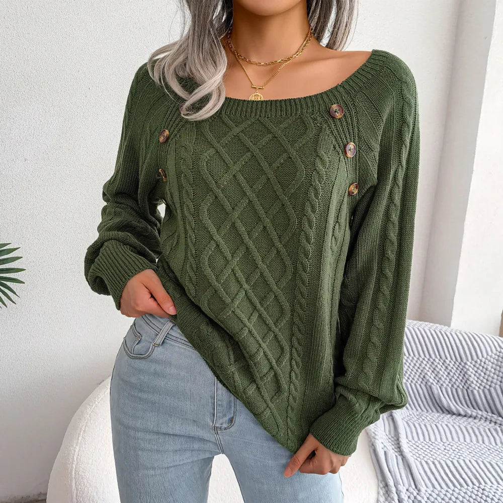 Knitted Pullover Casual Knitwear Long Sleeves Warm Sweater