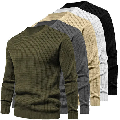 Men's round neck cotton casual sweaters