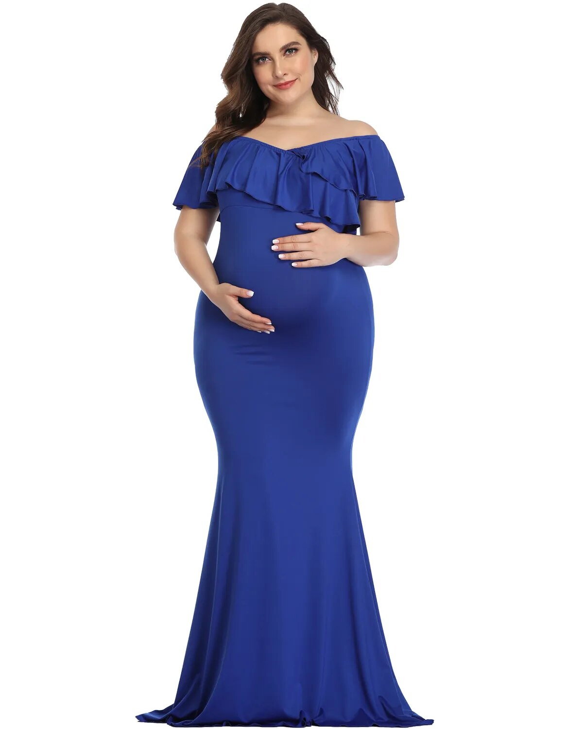 Maternity Dresses Plus Size Elegant Long Dress