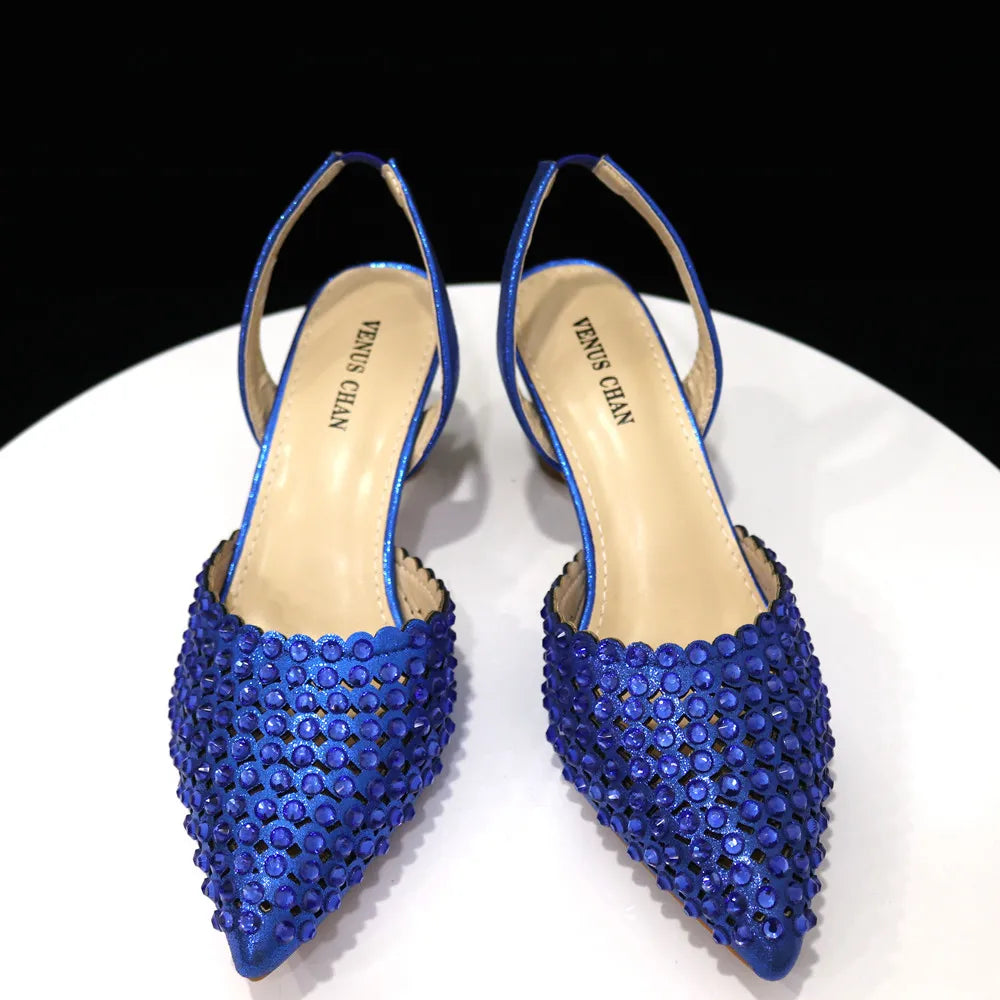 Pointed Toe Elegant Full Diamond Shoes