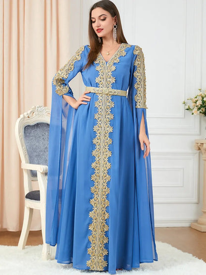 Moroccan Abaya Long Sleeve Kaftan Abaya Embroidery