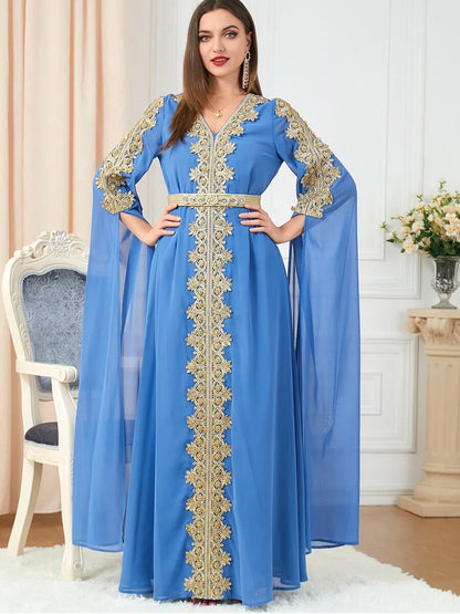 Moroccan Abaya Long Sleeve Kaftan Abaya Embroidery