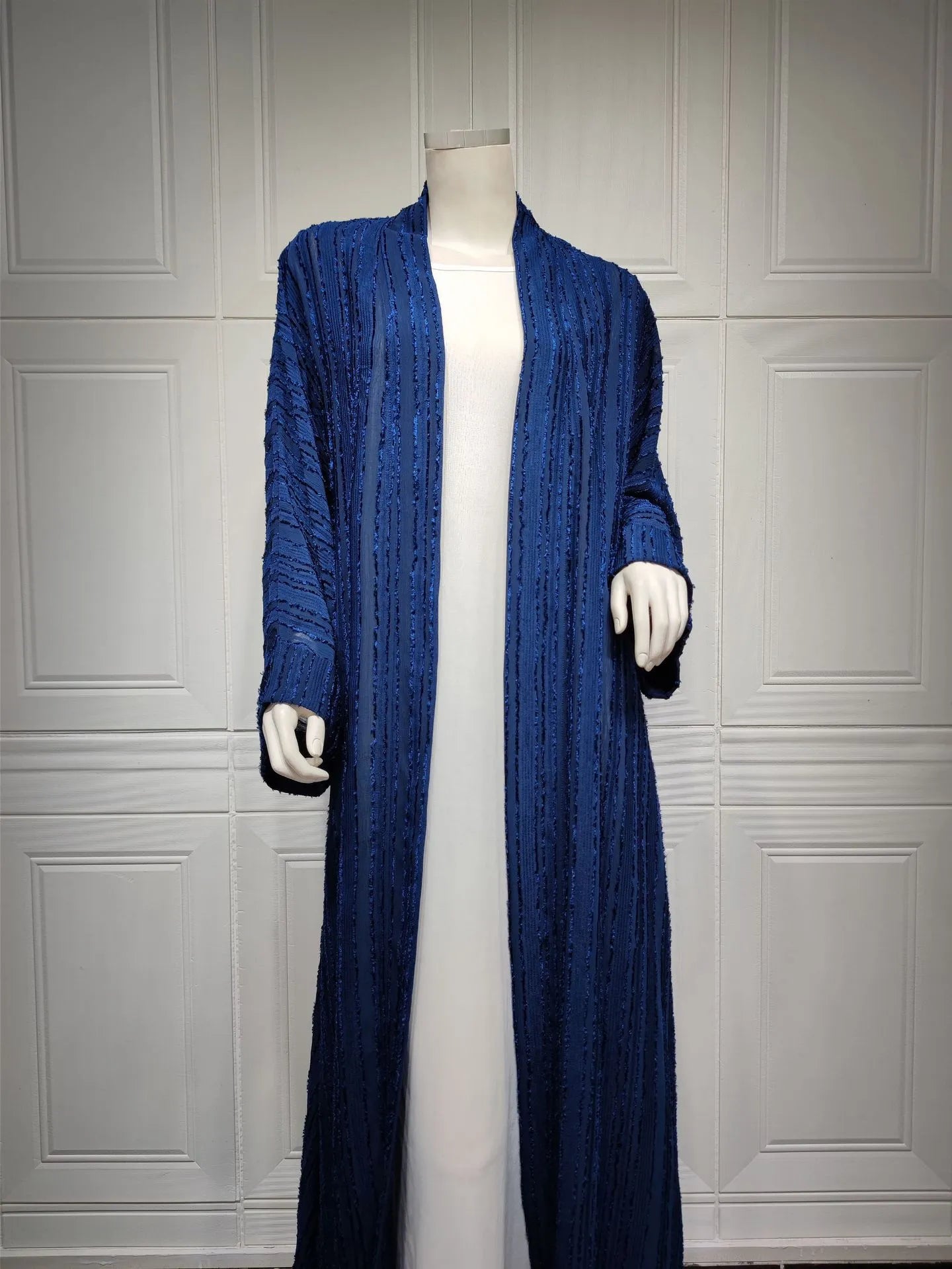 Light Abaya Solid Striped Retro Middle Eastern Saudi Style