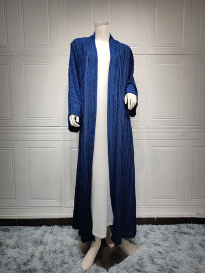 Light Abaya Solid Striped Retro Middle Eastern Saudi Style