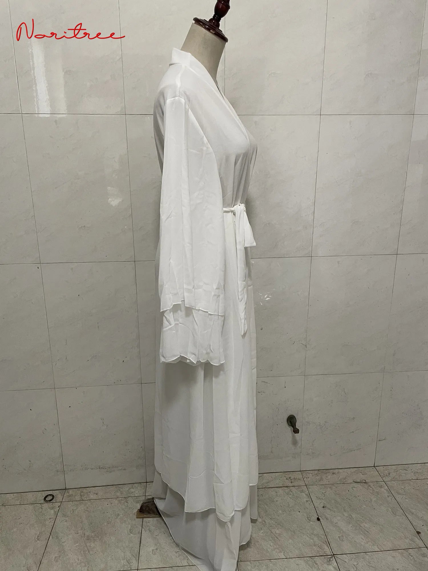 Chiffon Abaya Casual With Belt NO Scarf