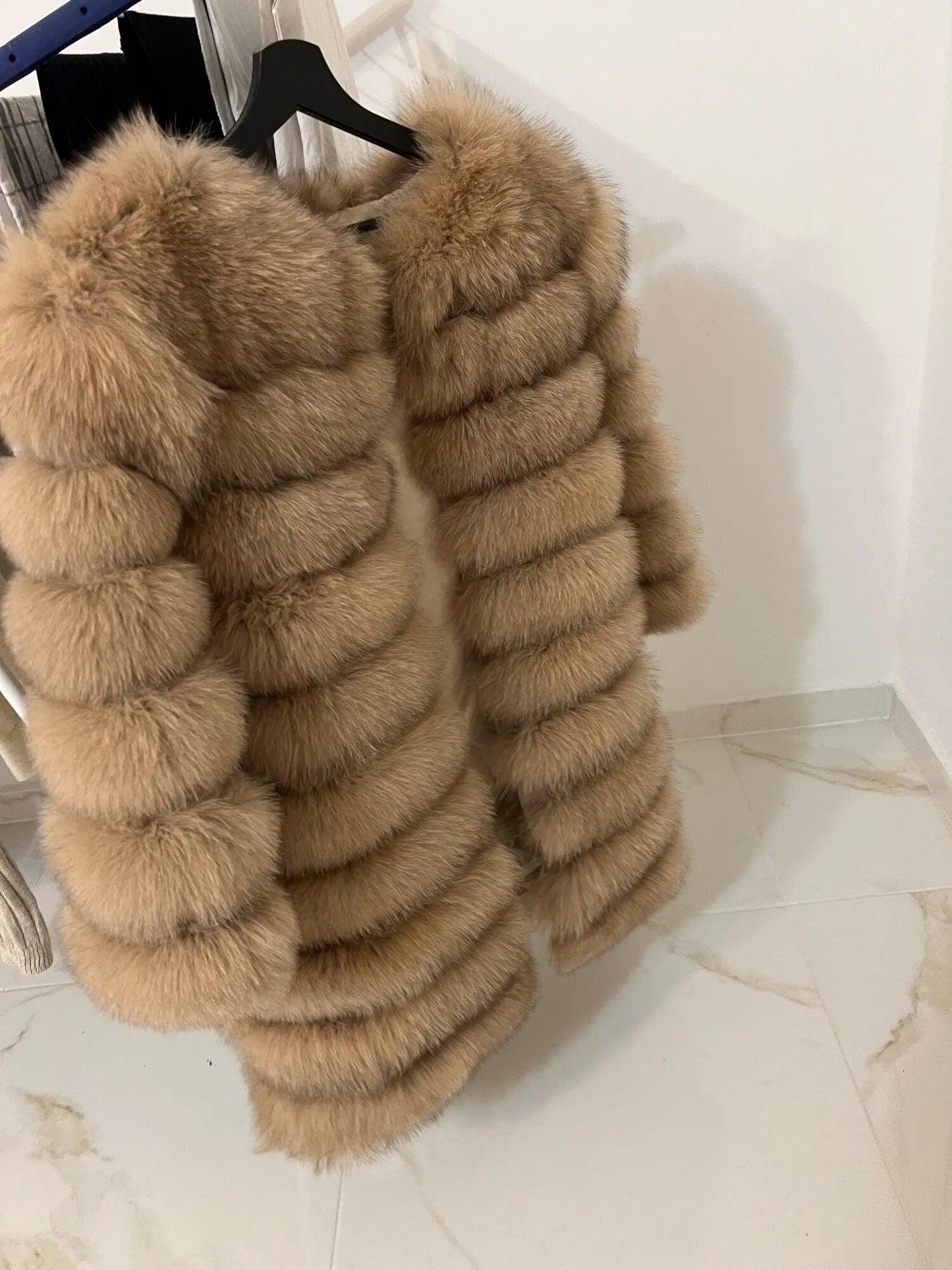 Fox fur down coat high quality