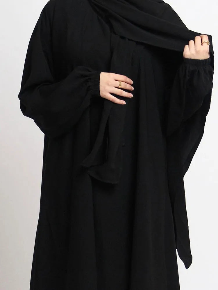 Simple Hooded Abaya Jilbab One Piece Modest Abayas