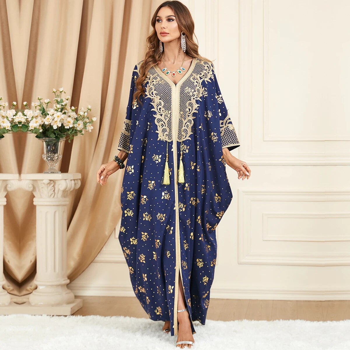 Luxury Loose Moroccan Style Kaftan Jlabiya Abaya