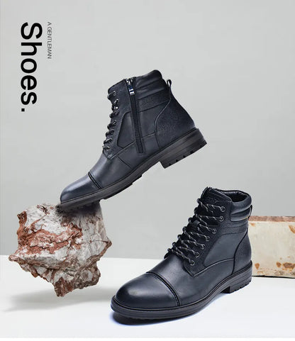 Classy Winter Men Boots Cow Leather