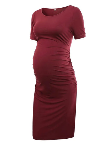 Maternity Dresses Bodycon Casual Short Sleeve