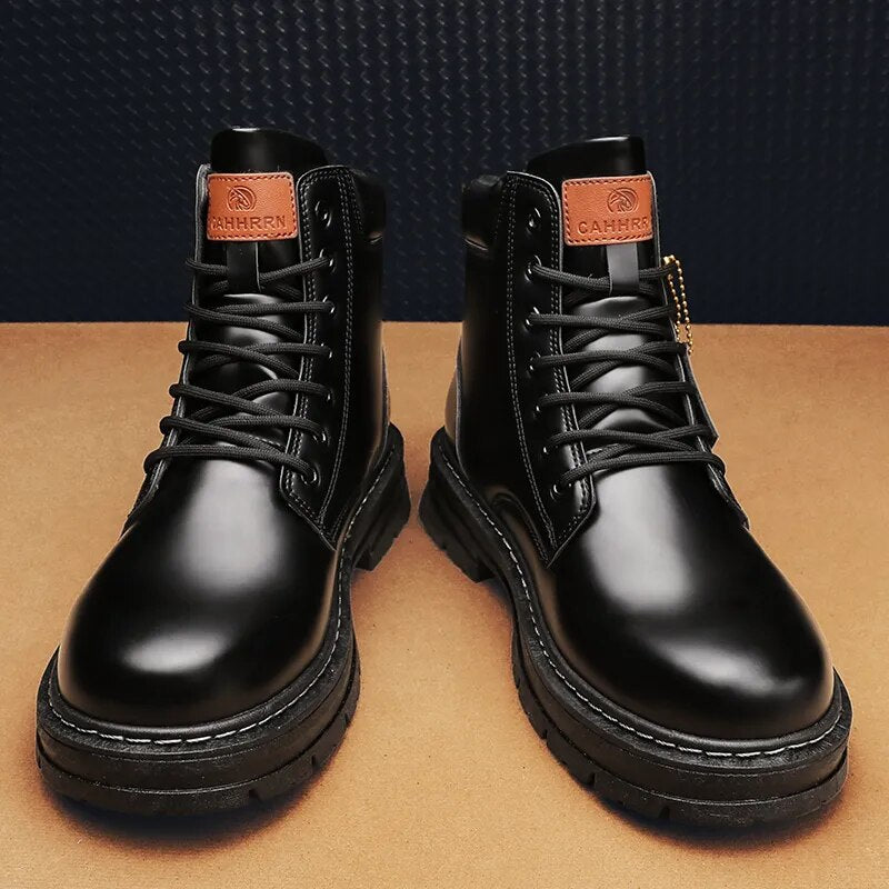 High Top Ankle Lace-Up Retro Boots