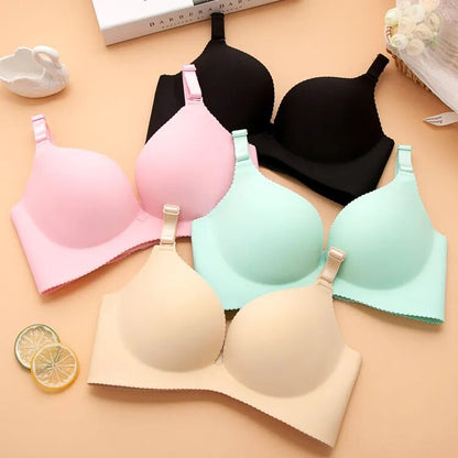 Women Flower Print Seamless Push Up Bras