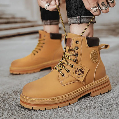 High Top Ankle Lace-Up Retro Boots