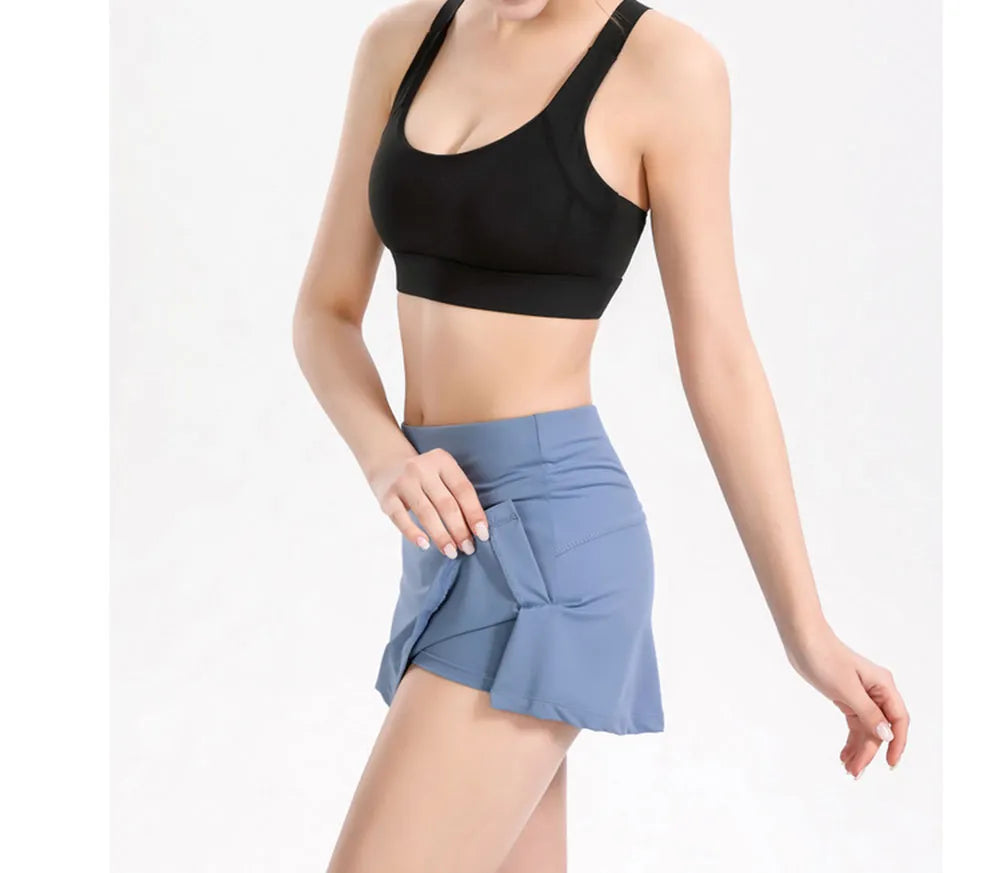 Slim Activewear Short Mini Skirts Exercise Running Fitness Tennis Skirt