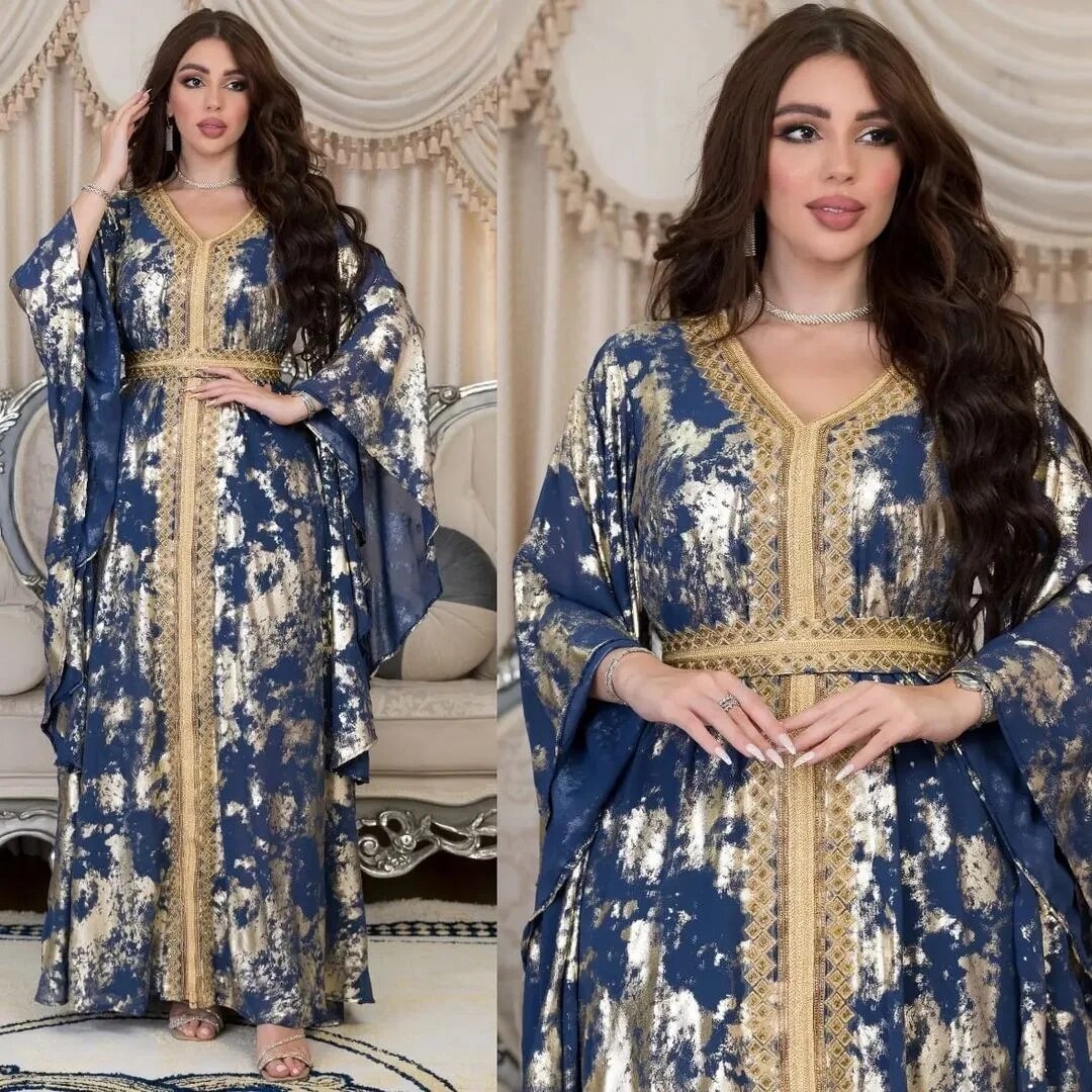 Abaya Sleeve Moroccan Caftan Elegant Gown