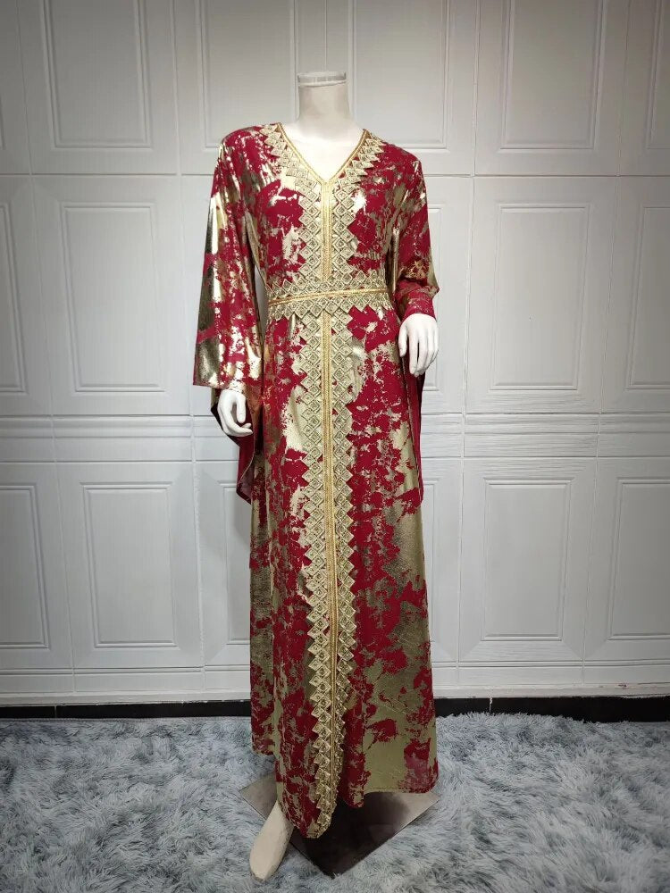 Abaya Sleeve Moroccan Caftan Elegant Gown