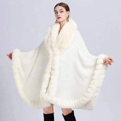 Europe America New Imitation Otter Rabbit Fur Collar Hooded Imitation Cashmere