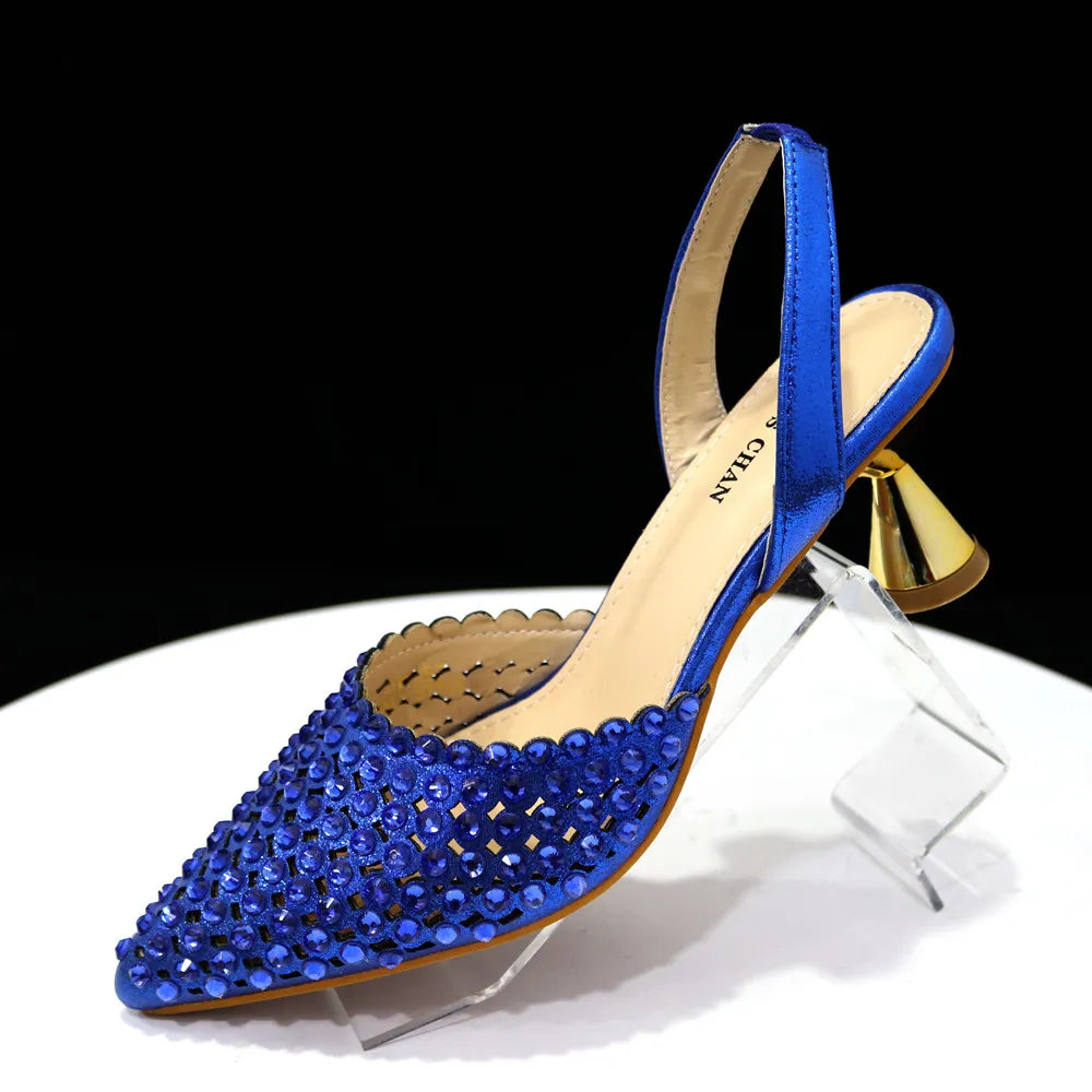 Pointed Toe Elegant Full Diamond Shoes