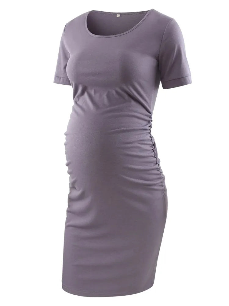 Maternity Dresses Bodycon Casual Short Sleeve