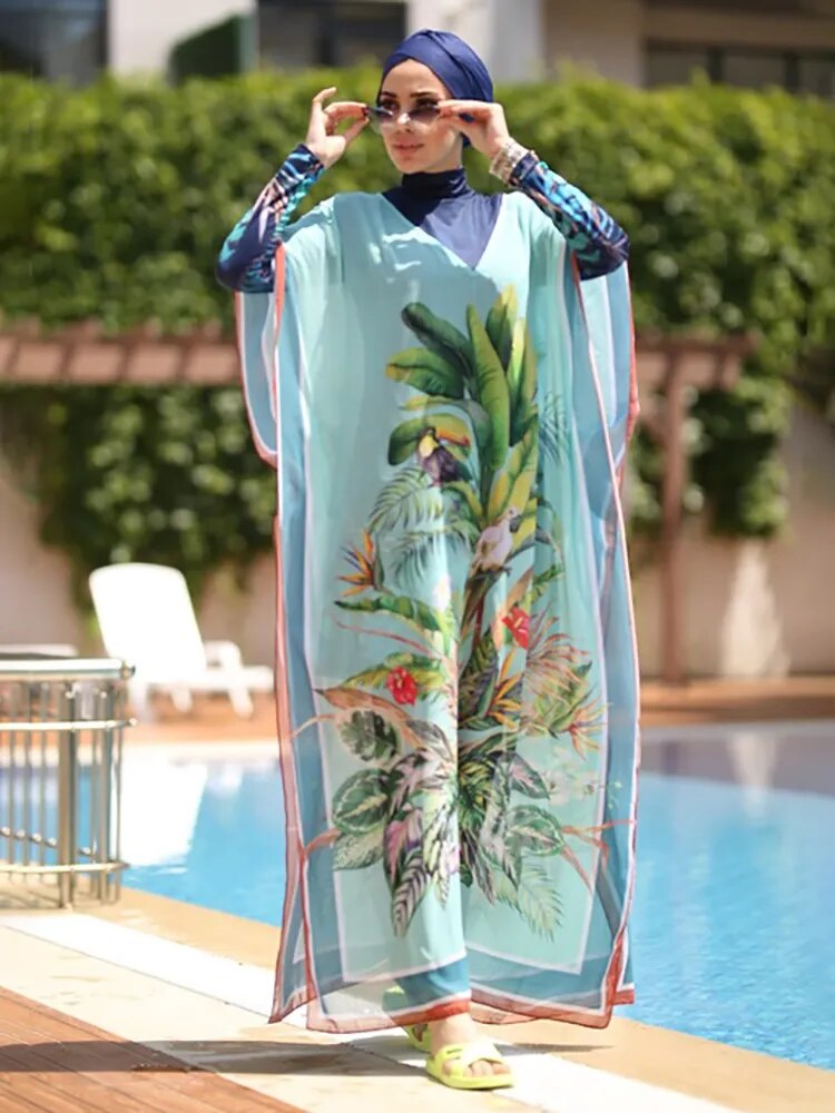 Hijab Swimsuit Full Cover Up Long Sleeve