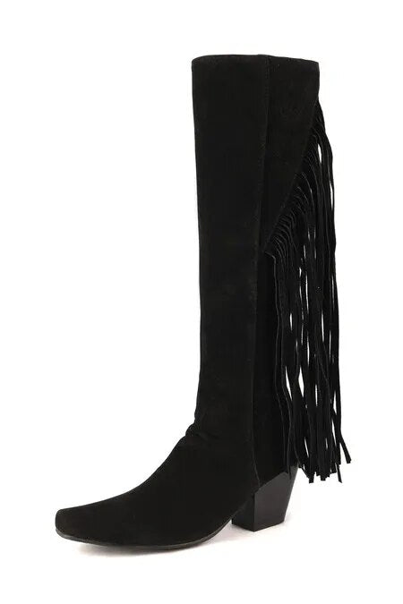 Women Classic High Knee Zipper Boots