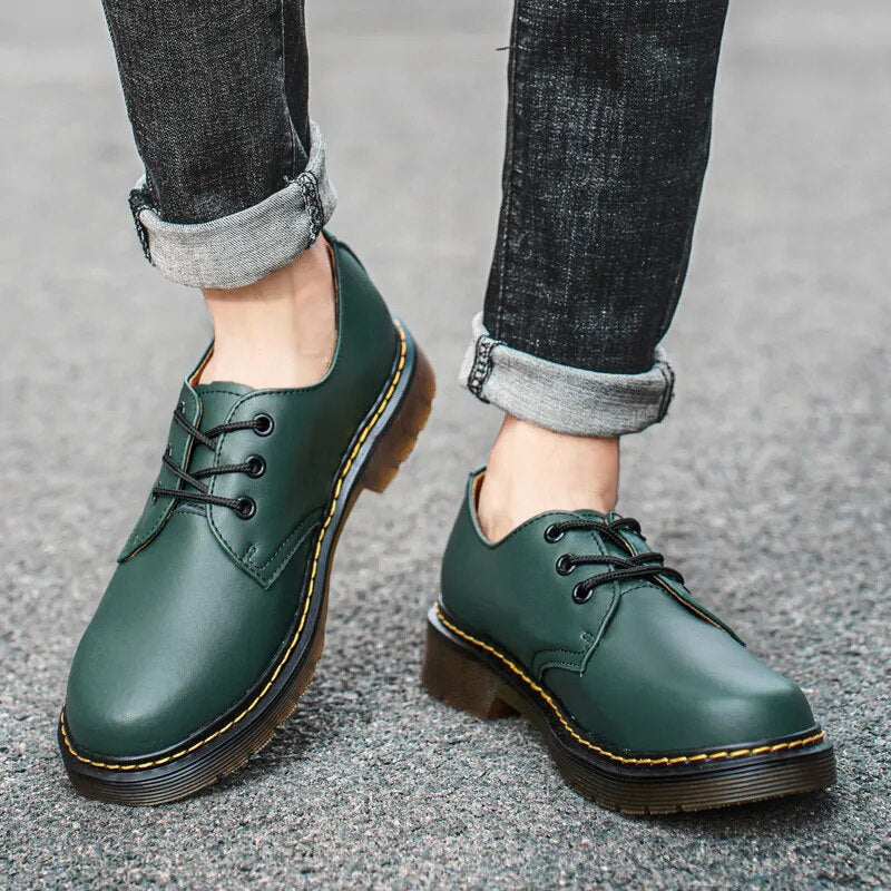 Casual Lace Up Leather Men Shoes