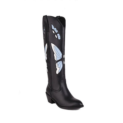 Women Classic High Knee Zipper Boots