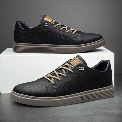 Men's Casual Cow Leather Lace Up Shoes Plus Sizes Available