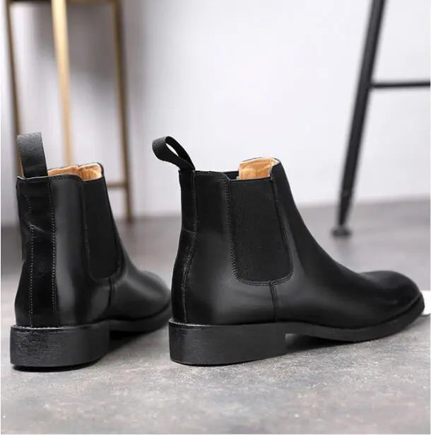 Men's Classic Retro PU Leather Chelsea Ankle Boots