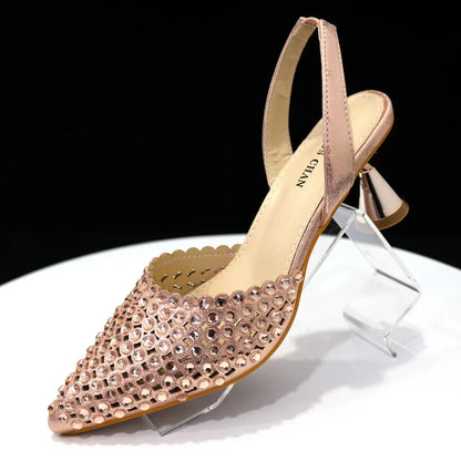 Pointed Toe Elegant Full Diamond Shoes