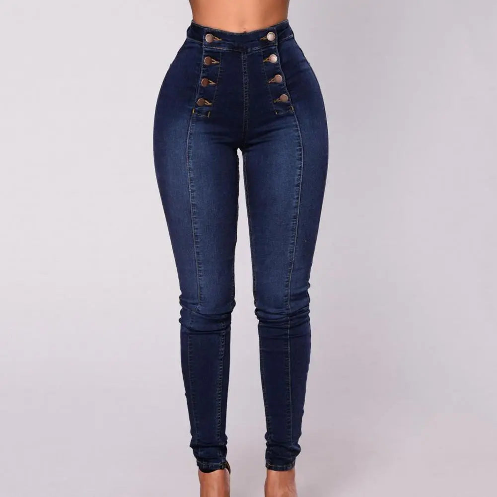 Ripped skinny denim casual pencil Jeans