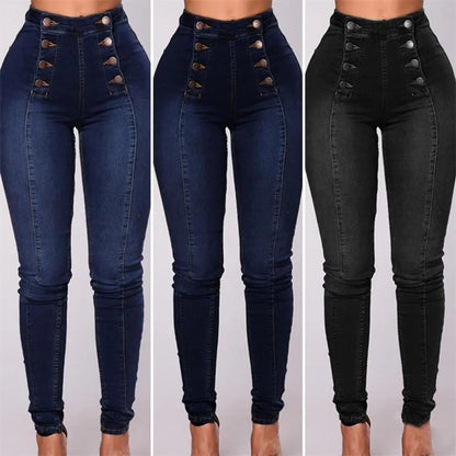 Ripped skinny denim casual pencil Jeans