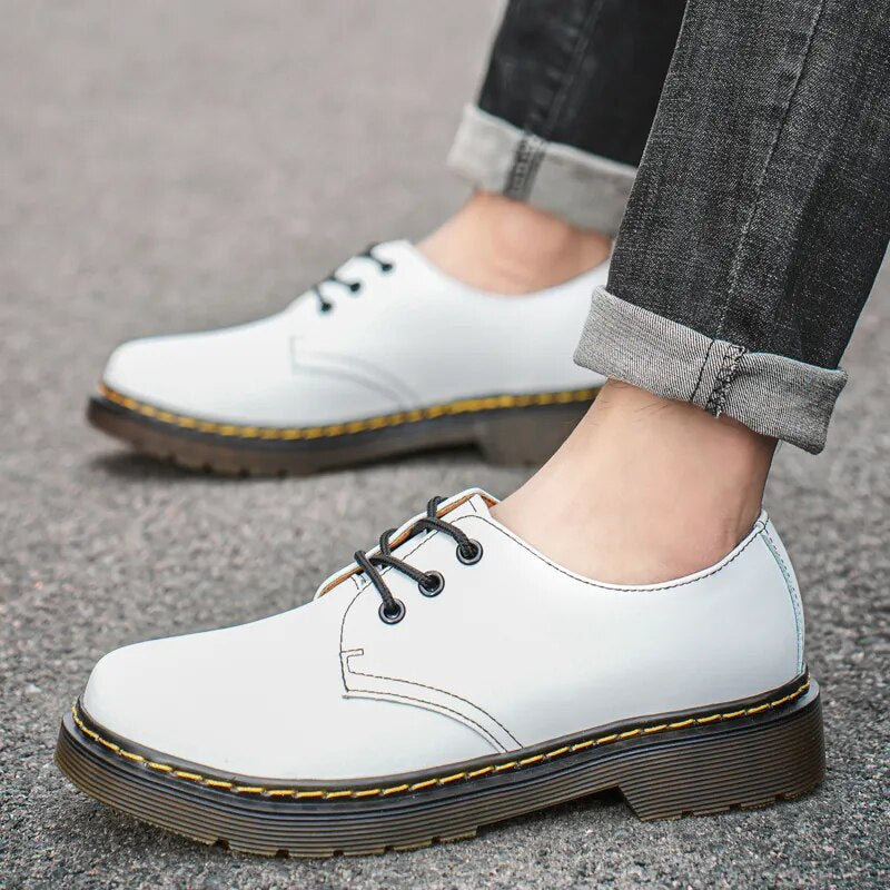 Casual Lace Up Leather Men Shoes