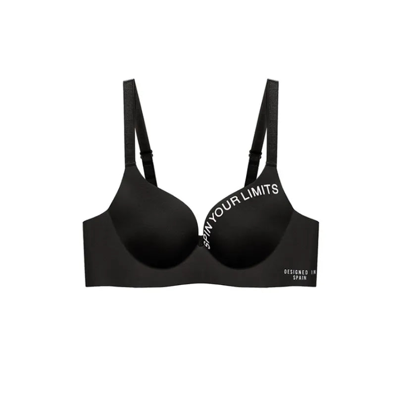 Seamless Bra Push Up Wireless Three Quarters