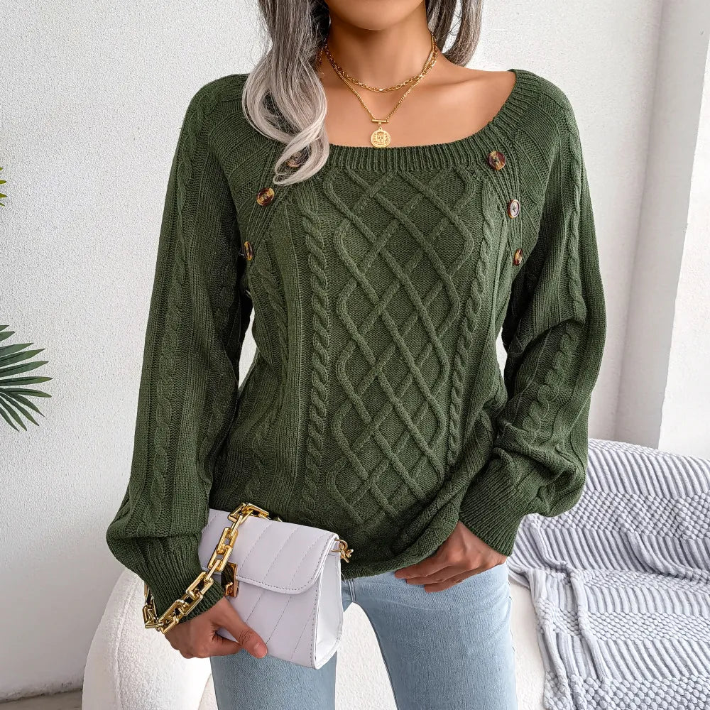 Knitted Pullover Casual Knitwear Long Sleeves Warm Sweater