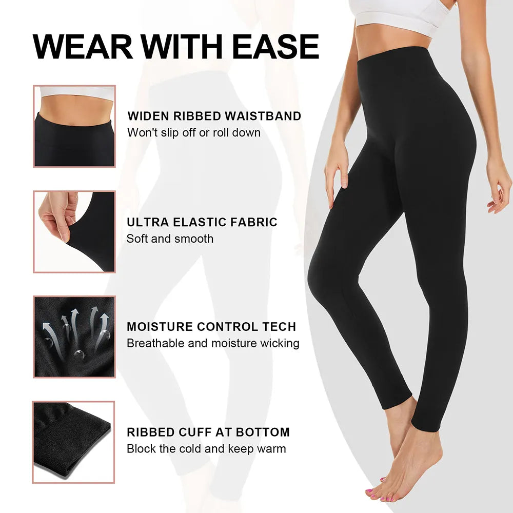 Winter Thermal Leggings High Waist Tummy Control Body Shaper