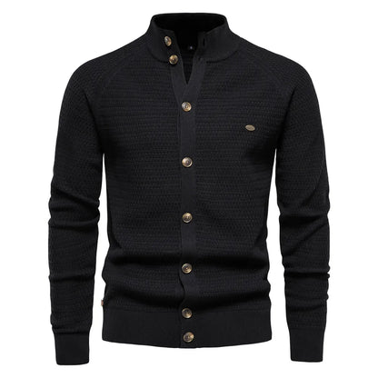 Men's Cardigan High Quality Solid Colors Long Sleeve Knitted