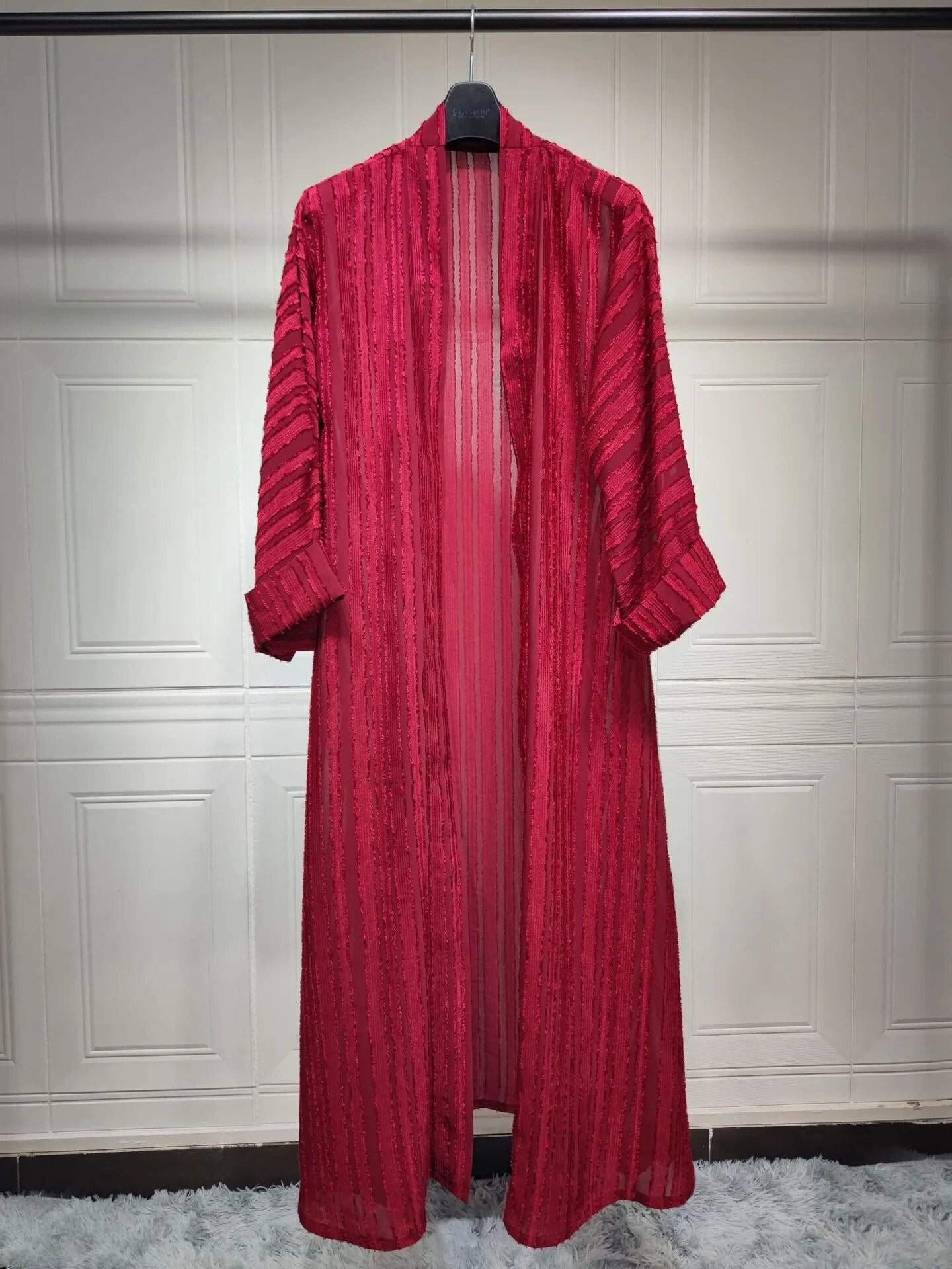 Light Abaya Solid Striped Retro Middle Eastern Saudi Style